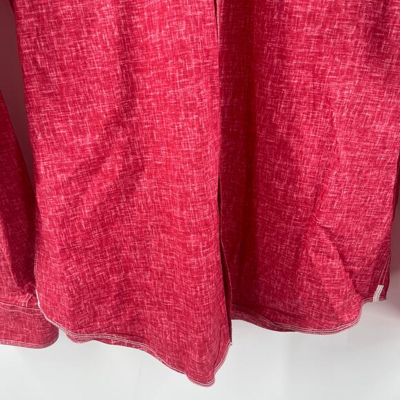 BUGATCHI Button Down Shirt Large Red/Pink Business Office Work Career Cotton - Picture 12 of 14